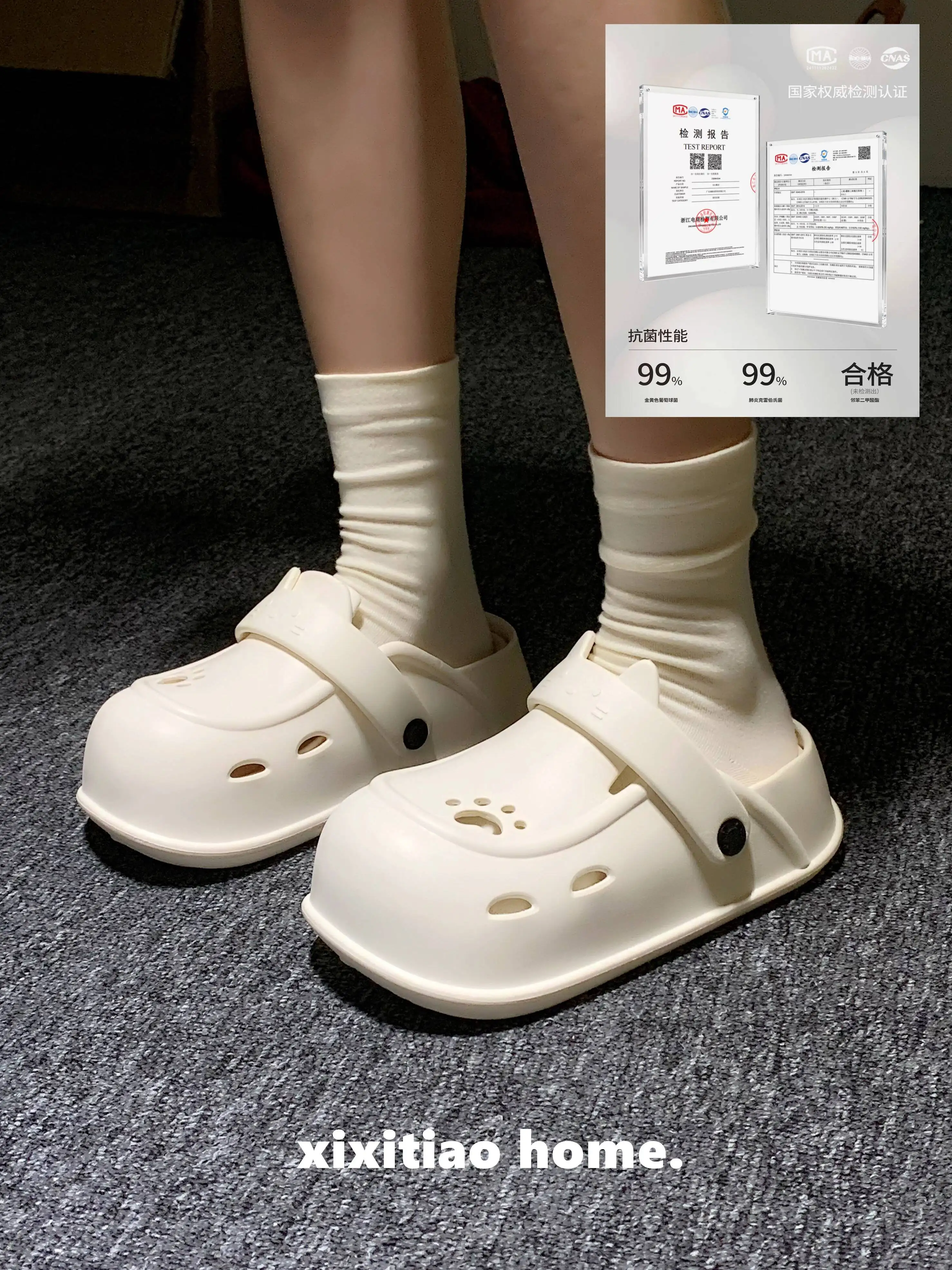 

Garden Shoes Sandals Women Summer Slippers Cute Cat Claw Clogs Slippers Non-slip Thick Sole Closed Toe Slides Beach Shoes