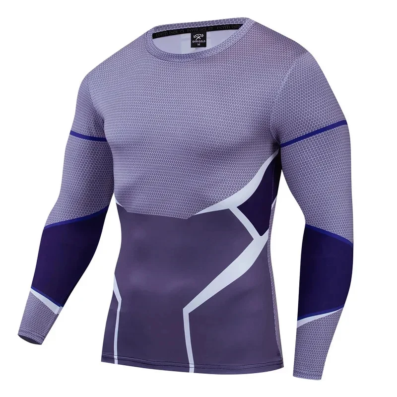 Moives Uncanny X- Cosplay Quicksilver Same Tights Fitness Sports Quick-drying Tops Halloween Superheroes Men's Costumes FD1;6