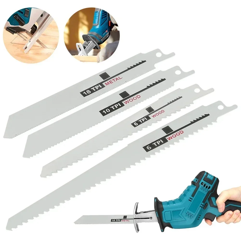 

Eeatop HCS Reciprocating Saw Blades 6/10/18 TPI Multi Saw Blade Saber Saw For Cutting Metal Wood Power Tools Accessories
