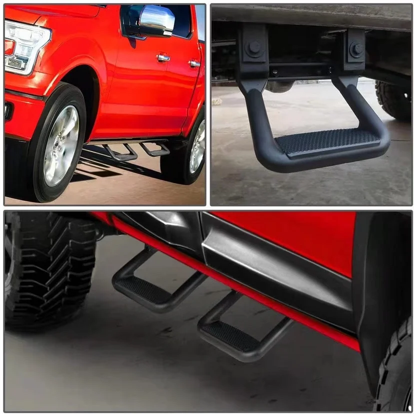 1 Pair for Ford/Toyota/Chevrolet/Dodge Pickups Car Aluminum Pickup Pedals Truck Side Steps Bar Non-Slip Stirrup Boards