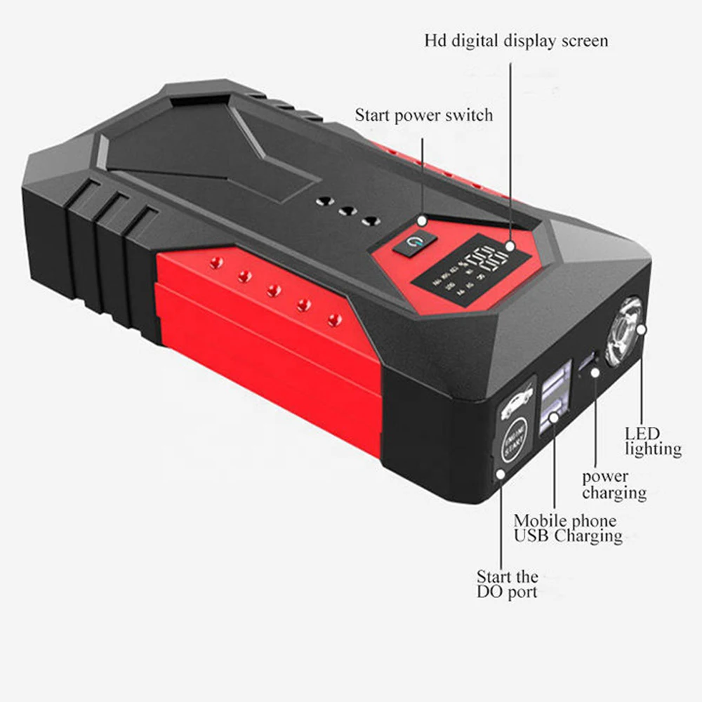 Nowy 22000mAh przenośny do samochodu urządzenie do awaryjnego uruchamiania Power Bank Starter skoku samochodowego ładowarka 12V urządzenie zapłonowe