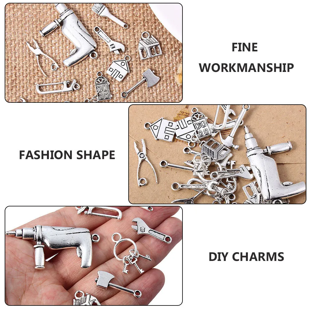 

60 шт., подвеска из древнего серебряного сплава, подвеска, тонкое мастерство, различные красивые формы для изготовления ювелирных изделий своими руками, браслет, брелок