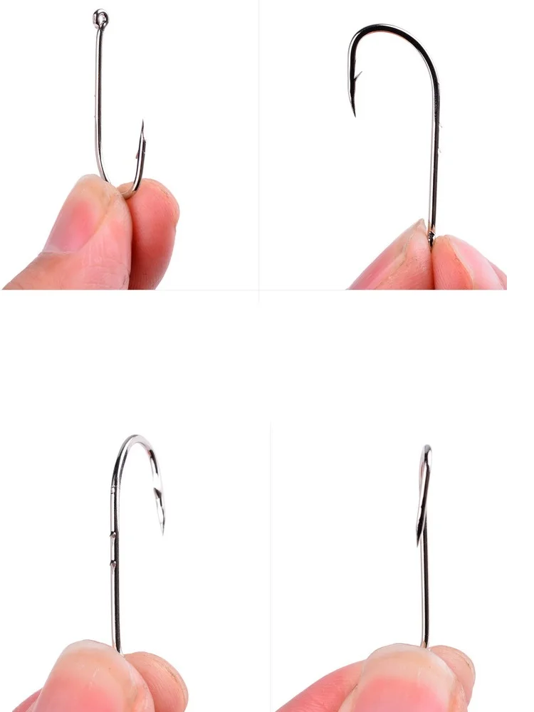 Sea.Yolo 50Pcs Baitholder Fishing Hook Barbed Fishing Lure Shank Beak Live Bait Holder Carp Fishing Worm Hook Accessories Tackle image 3