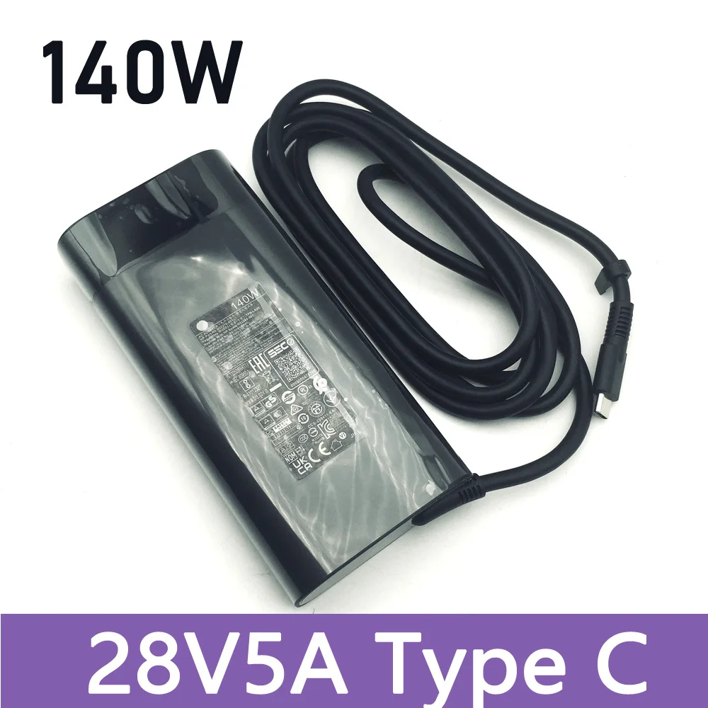 Original 28V 5A 140W USB-C alimentation adaptateur secteur chargeur pour HP TPN-LA29 pour Omen Transcend ordinateur portable 14 Type C adaptateur