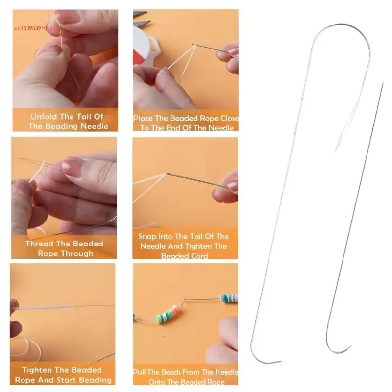 4Pcs Convenient Curved Beading Needle Multifunctional Jewelry Making Curved Beading Needle Easy Threading Tool