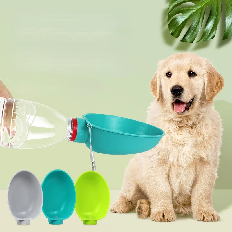 Bevanda per cani Acqua Bevitore portatile da viaggio per animali domestici A prova di perdite Ciotola per cani Cibo Fontana per gatti Bottiglia per bere da passeggio all'aperto Alimentatore per cani