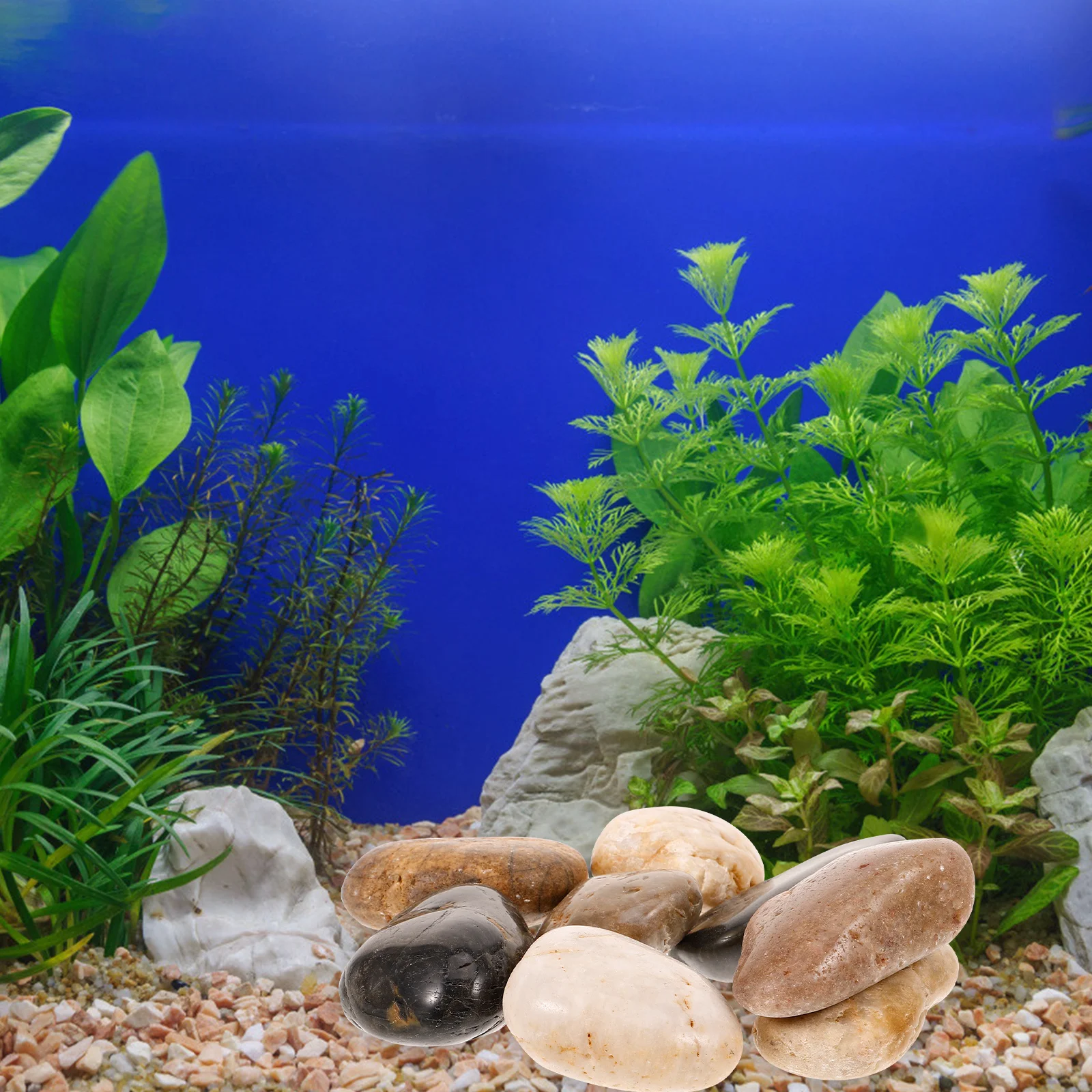 

500G Natural River Rocks For Aquarium Decorative Stones Outdoor Landscaping Pebbles Garden Water Feature Yard Drainage Smooth