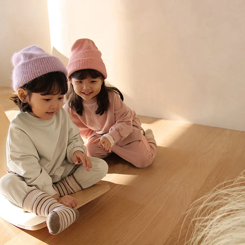 

Autumn Korean Style Loose Casual Sweat Suit For Boys And Girls Children Cotton Long Sleeve Sports