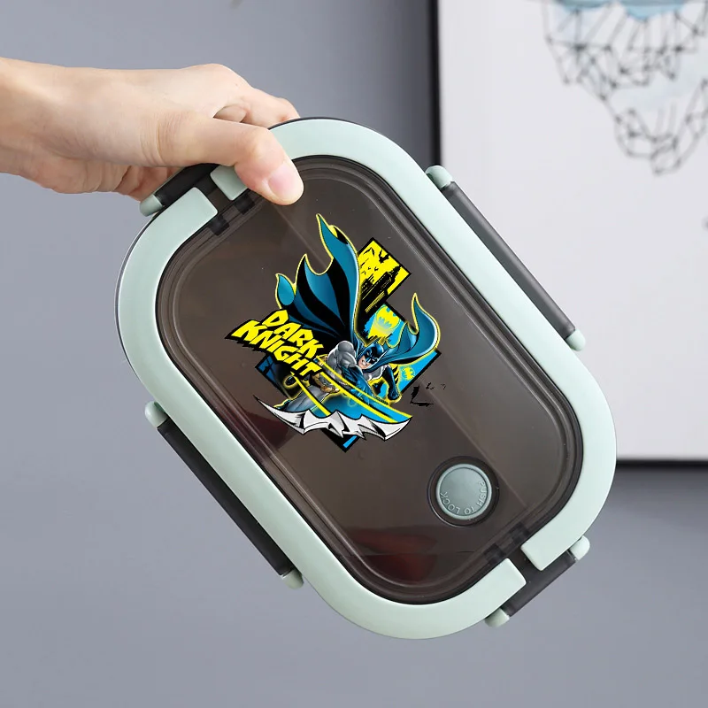 Batman-Lunchbox, Anime-Cartoon-Druck, Lunchbox „The Dark Knight“, tragbarer, isolierter Lebensmittelbehälter für Studenten, Lebensmittelbehälter, Geschenke