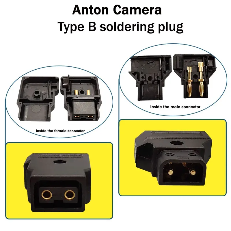 D-TAP Anton Camera Plug B Type Male and Female Welding Camera External Device Power Supply Industrial Plug 10A 12V Connector