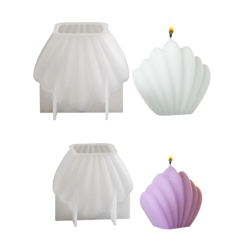 DIY Cute Shell Ornament Silicone Mold Home Office Desktop Decoration Handmade 3D Scented Candle Epoxy Resin Casting Mould