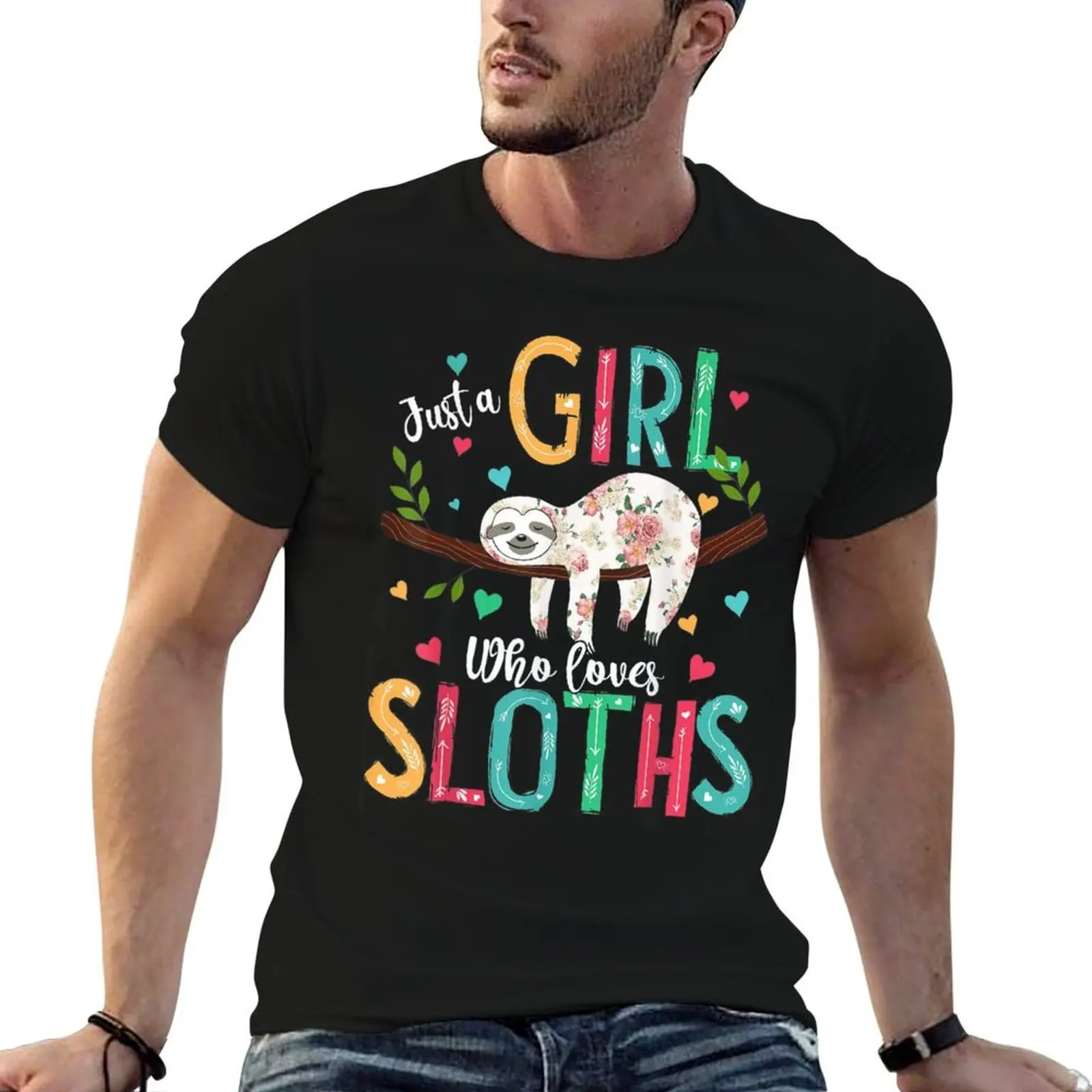 

Just a Girl Who Loves Sloths Funny Sloths Lover Gifts T-Shirt funny t shirts dark humor T-Shirt