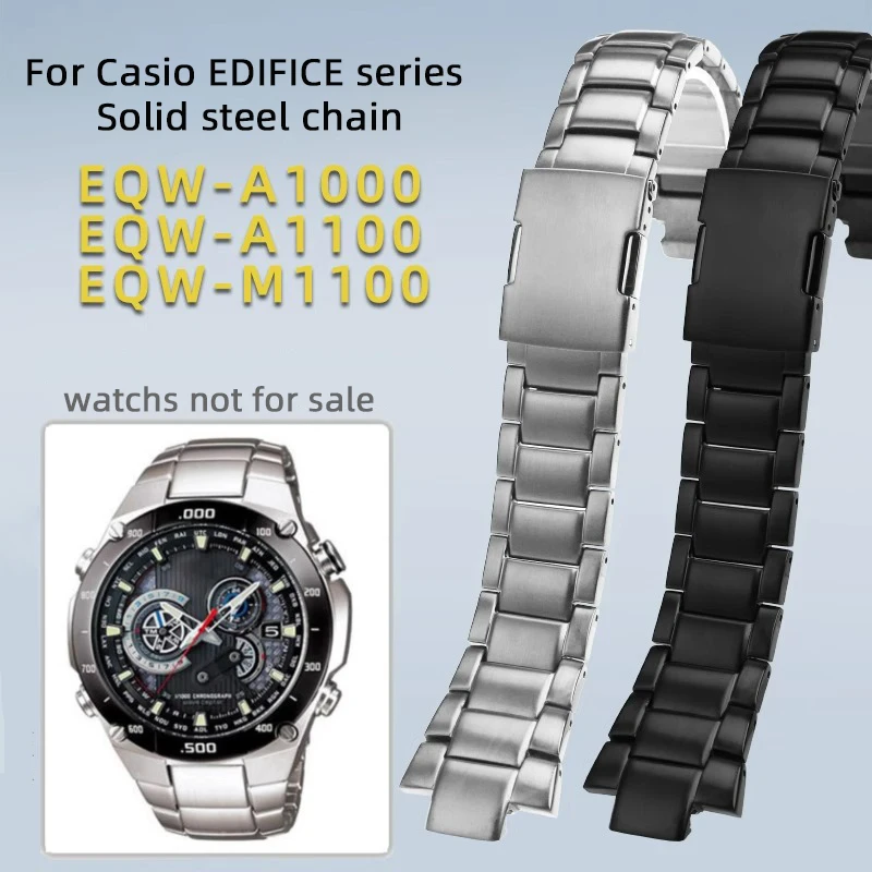 

5122 EQW-A1000 stainless steel bracelet watchband for CASIO EDIFICE men EQW-M1100 metal bracelet EQW-A1100 eqw-a1000 steel strap