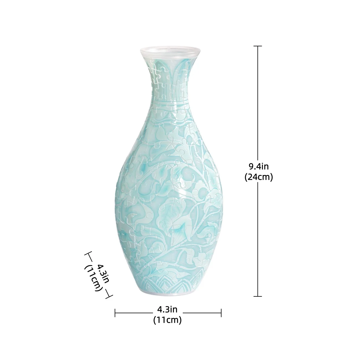 ROBOTIME 3Dパズルフラワーベース 組み立て式 スナップ式 花瓶 接着剤不要 ホームデコレーション ユニークなクリスマスプレゼント クラフトキット ティーンエイジャー 大人向け