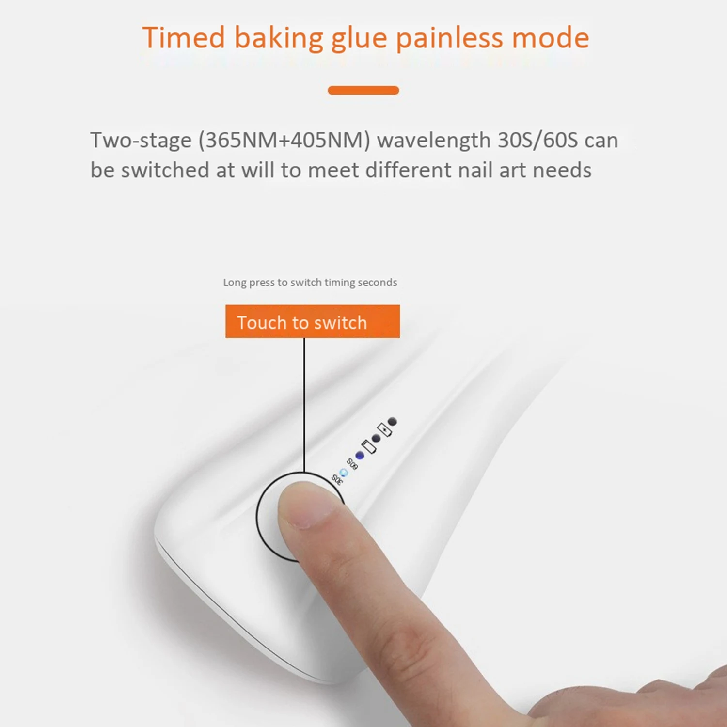 CMHI-مصباح أظافر قابل لإعادة الشحن 3 مصابيح LED محمولة باليد ومؤقت بطارية صغير ومجفف أظافر بالأشعة فوق البنفسجية LED ضوء أظافر