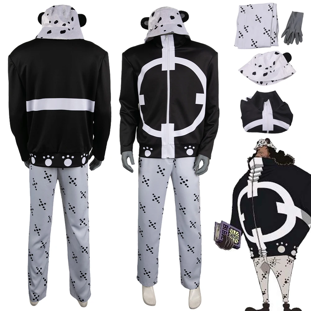 Disfraz de pirata de Anime para hombre, traje de Cosplay de Bartholemew Kuma, fantasía para adultos, Halloween, carnaval, fiesta