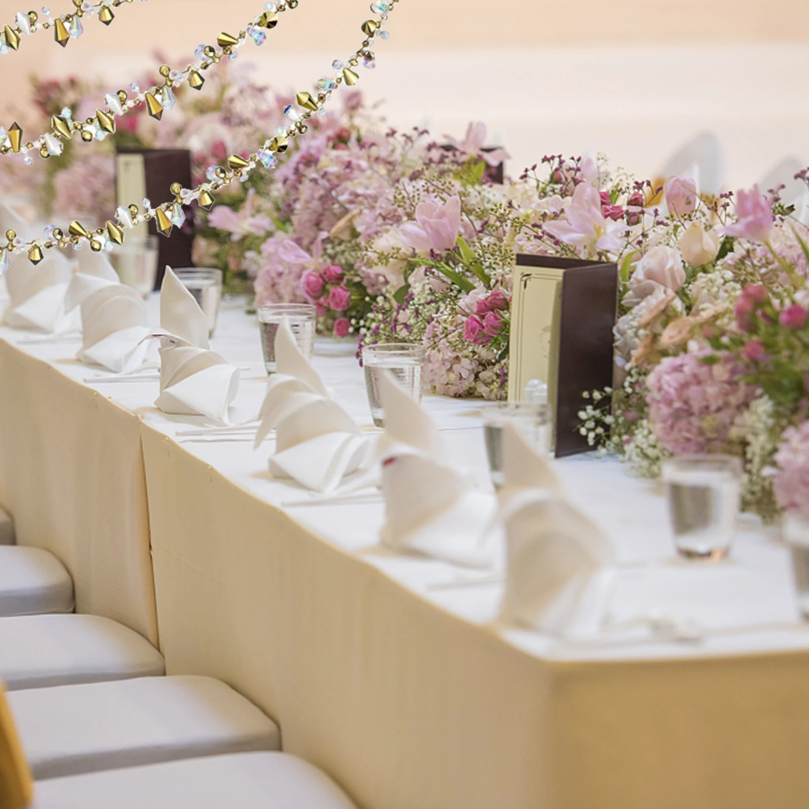 

2Pcs Crystal Decorations Plastic Hanging Decor Plastic Beaded Diamond Pendant Home Bar Xmas nament