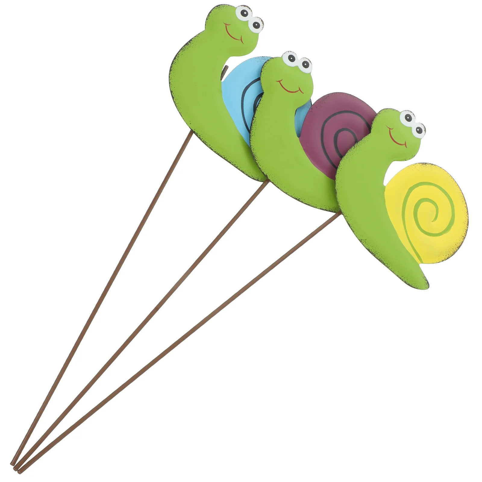 

3Pcs Charming Snail Garden Stakes Decor for Yard Patio Lawn Outdoor Decoration Gifts Yard Snails Garden Stake Decor