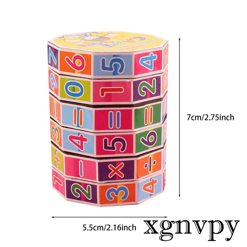 Xgnvpy-Cube mathématique d'apprentissage précoce pour enfants, développement fuchsia, jouet pour bébé, intelligence, puzzle arithmétique, aide à l'étude