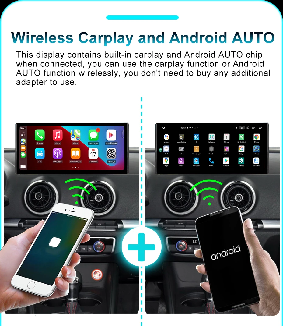 2DIN Wireless Carplay Android 15 Auto-Autoradio-Stereoanlage für Audi A3 2014-2020 Bluetooth 12,5'-Bildschirm Multimedia-Player Navigation – Detail 12