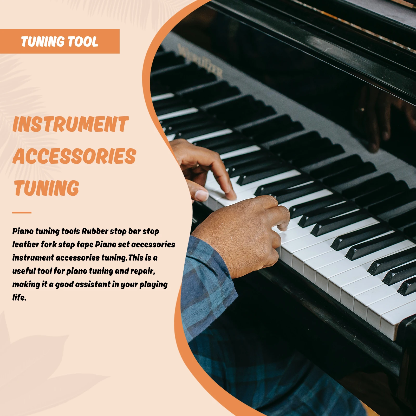 

1 set 1 Set Piano Tuning Tools Mute Repair Kit Durable Flexible Easy Install No Damage High-Pitch Control Rods Sticks