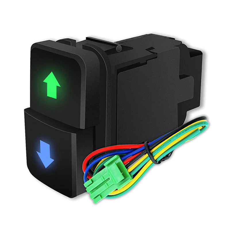 

12V Dual Push Button Switch Arrows Green&Blue Led for Toyota Prado 150 200 FJ 4Runner Hilux Landcruiser RAV4 Corolla with Wire