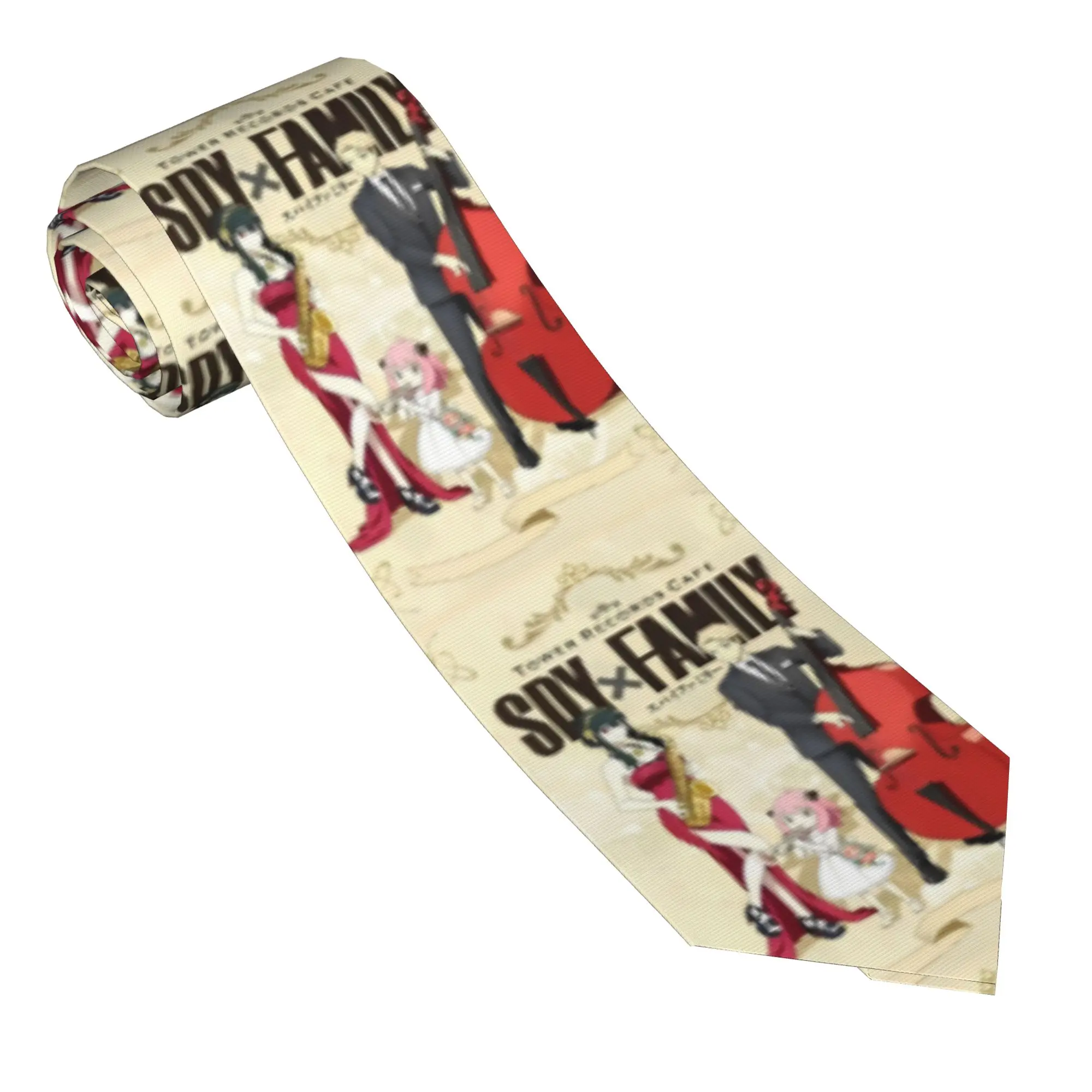 Spy X Family Neckties Unisex 8 cm Neck Ties Cartoon Manga for Mens Suits Accessories Cravat Wedding Accessories Cosplay Props