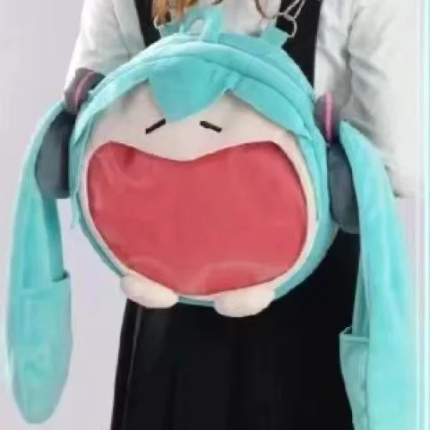 Anime Hatsune Miku Cosplay Plush Backpack Ita Bag Women Bag Shool Student Men Velvet Shoulder Bag Girl Gift