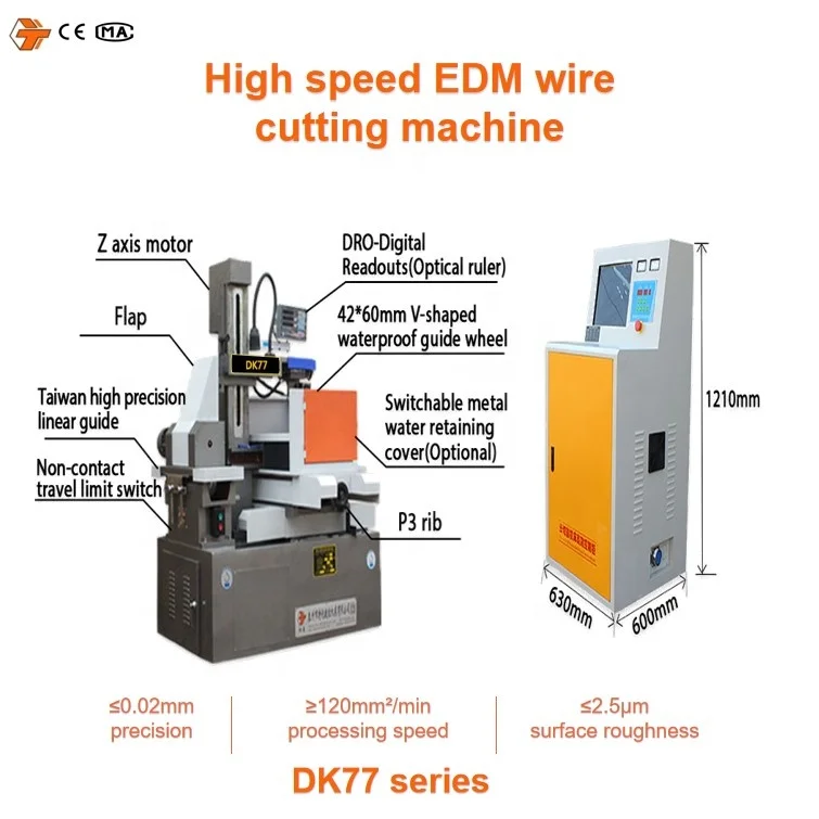 DK7720 High Quality Cnc Wire Cut Edm Machine Edm Cnc Wire Cutting Machine