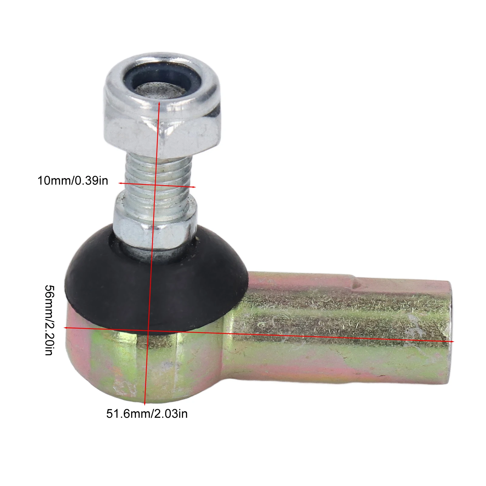 2 Pcs Tie Rod End M10 10mm Sway Bar Ball Joint Set for 50cc 70cc 90cc 110cc 125cc ATV Scooter Karting Motocross