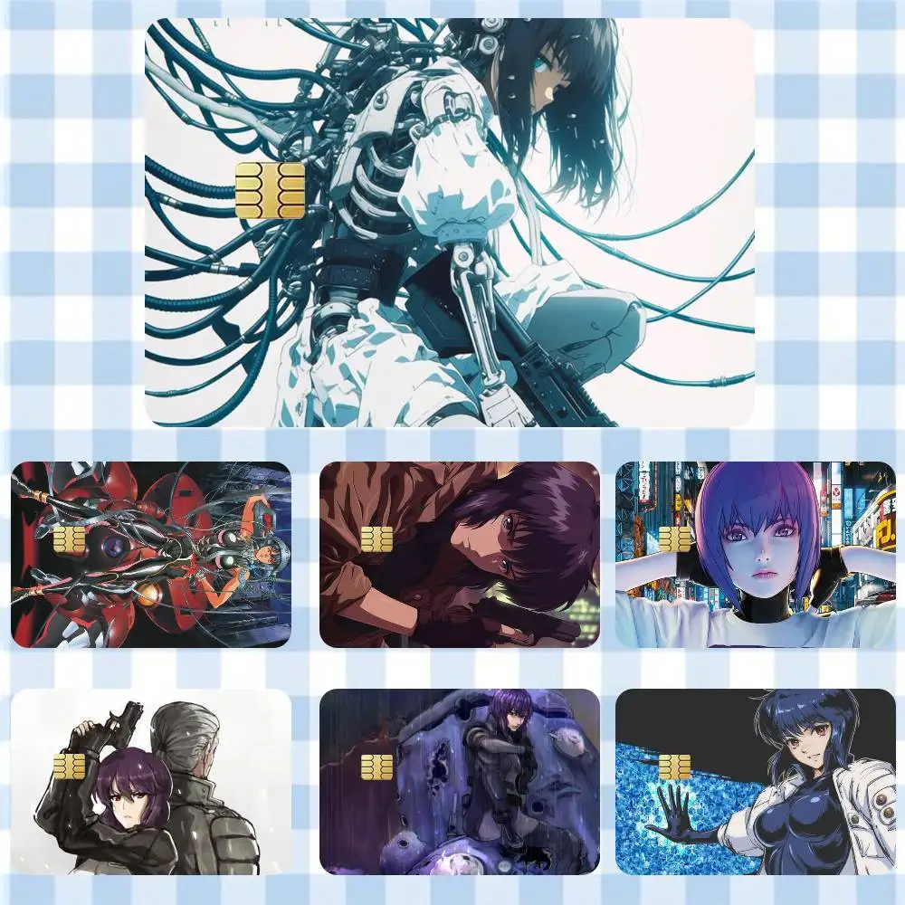 

G-Ghost in the Shell A-Anime Sticker Film Tape Skin for Credit Card Debit Card Waterproof Stickers Cartoon