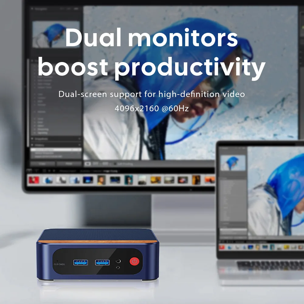 WUDUNG N1 Mini-PC Windows 11 Pro Intel 12. Generation Alder Lake N150 Mini-PC DDR4 16 GB RAM 512 GB ROM WiFi 6 BT5.2 Desktop-Computer