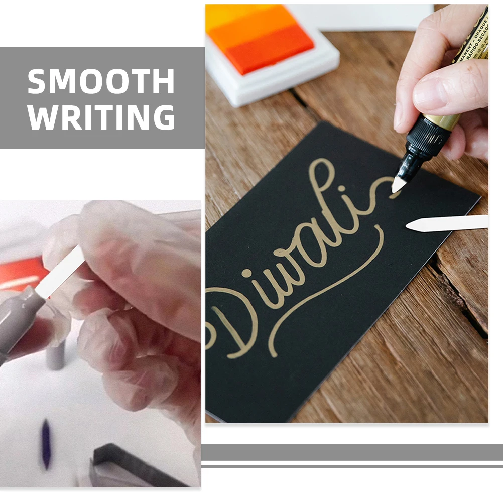 100 قطعة قلم طلاء أكريليك بديل 0.7 مللي متر نصائح ماركر نايلون كتابة سلسة سهلة الاستبدال مناسبة لقلم تحديد الزيت