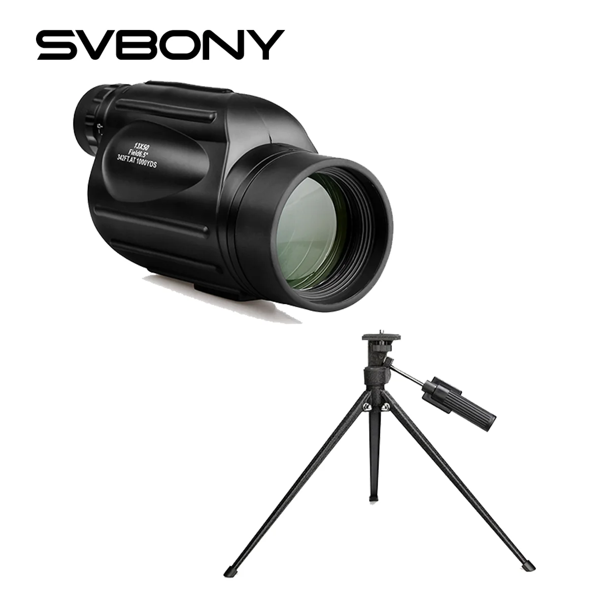 

SVBONY Monoculars SV49 13/10-30X50 Telescope Professional Binoculars Spyglass + SV153 Mini Tabletop Tripod For Camping Wildlife