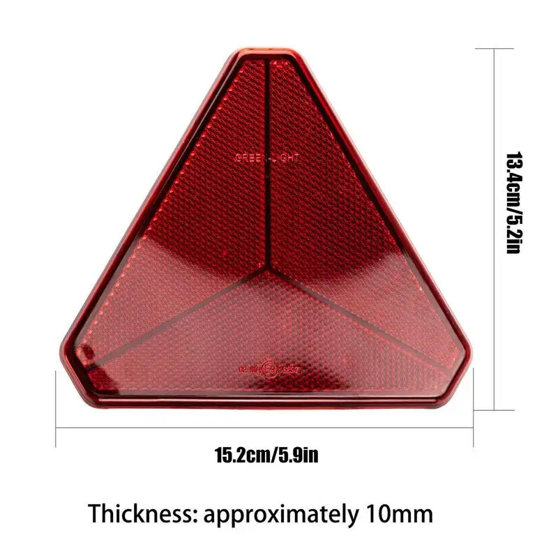 Triangle Reflector Safety Alert Sign Strip Reflective Red Stickers Universal Camper Lorry Caravan Truck Trailer Bus RV Golf Cart