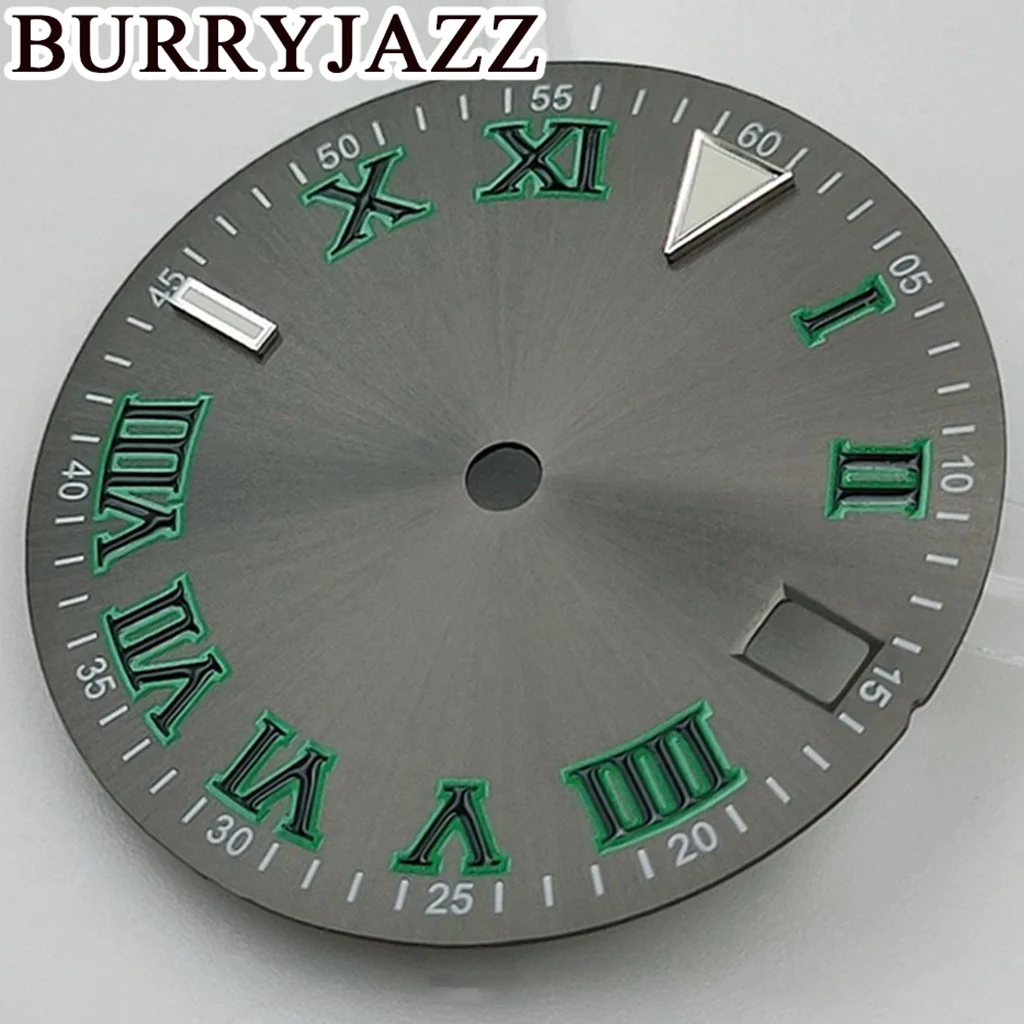 mostrador-de-relogio-de-285mm-sem-logotipo-nh35-4r35-com-numeros-romanos-e-luminosidade-verde-peca-de-reposicao-para-movimento-compativel-com-coroa-na-posicao-3-e-38-horas
