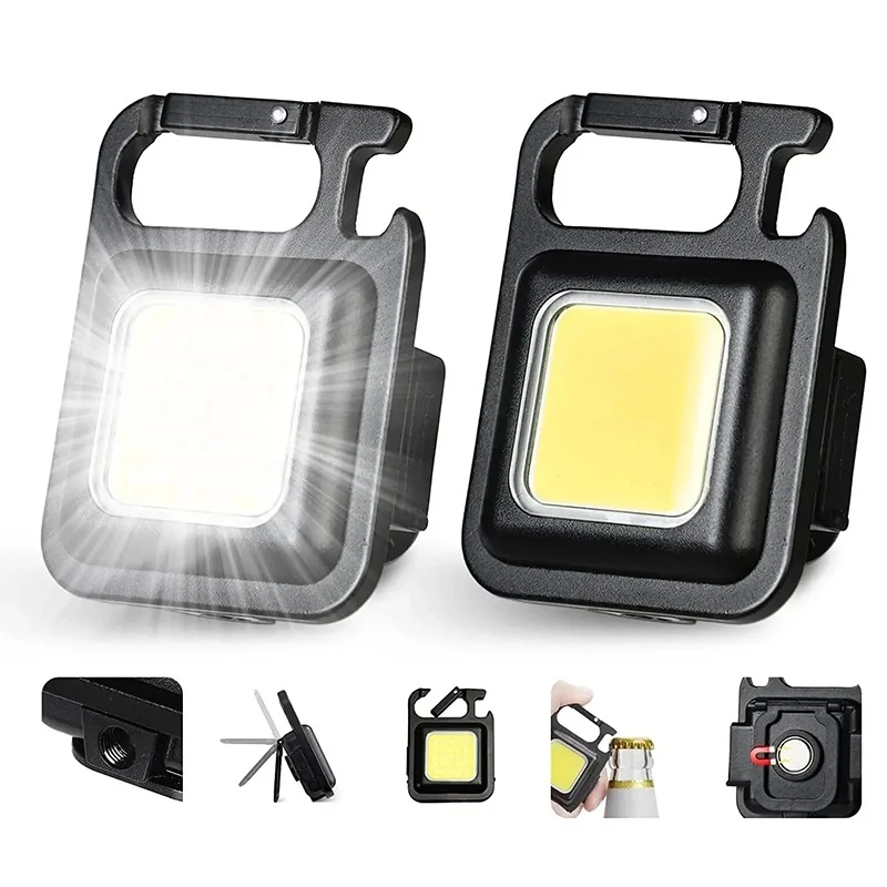 

Водонепроницаемые лампы для кемпинга, прожектор для рыбалки на открытом воздухе, аксессуары для пешего туризма, мини-светодиодный фонарик с брелоком, перезаряжаемый