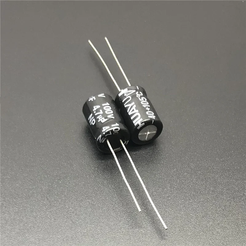 10Pcs/100Pcs 4.7uF 100V HUAYU NP 8x11.5mm 100V4.7uF Bipolar Aluminum Electrolytic Capacitor