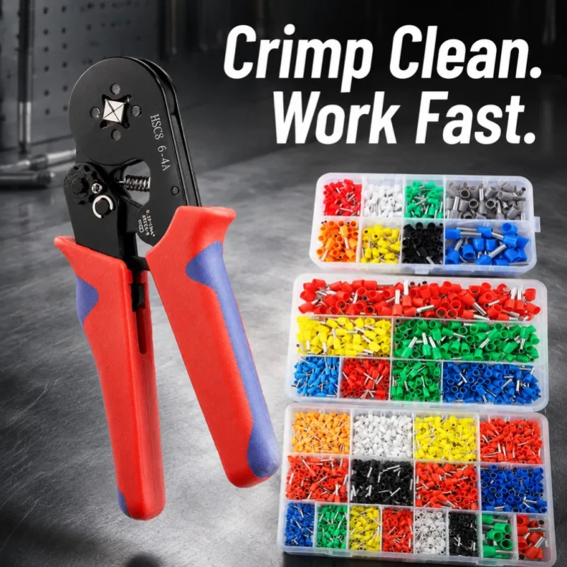 Terminal de crimpado tubular VE, juego combinado de alicates de crimpado múltiple, conector de equipos eléctricos, alicates de crimpado