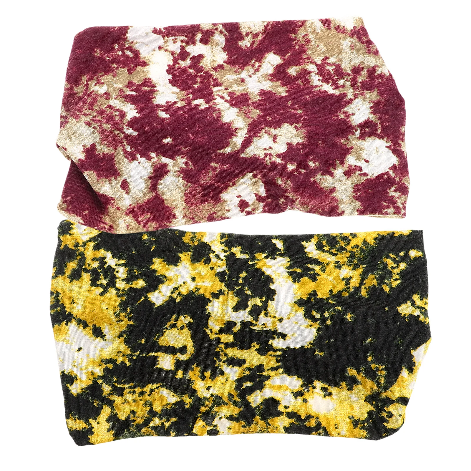 

2Pcs Yoga Headbands Tie Dye Sweat Bands Non Slip Elastic Hair Band for Women Workout Running Gym Sports Accessories