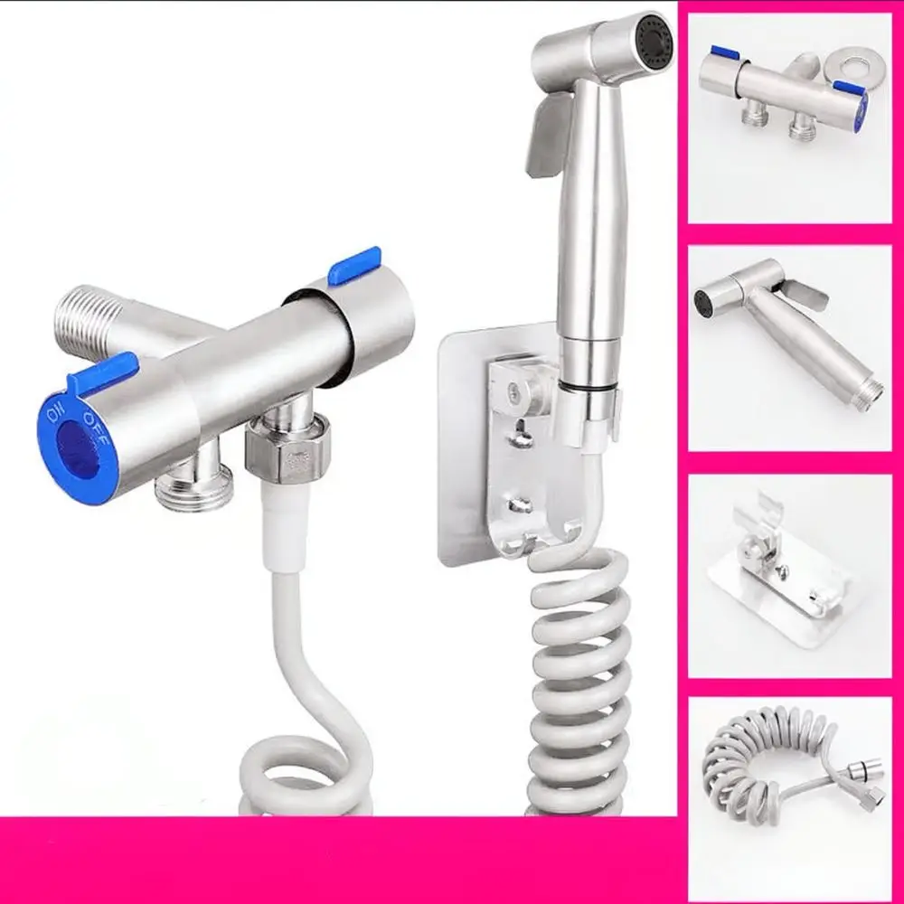 Dual Outlet Angle Valve 304 Stainless Steel Water Splitter For Toilet Bidet Applicator Washing Machine Garden Faucet