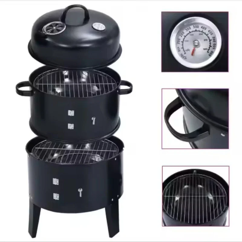 Outdoor Instant Argentina Cast Iron Stainless Steel Kitchen Bucket Charcoal Barbaque Barbecue Stove Grill Bbq Smoker