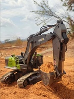 Rc Engineering Track Huina 1593 22-Channel Multi-Function Screw Drive Alloy Excavator Model  Remote Control Children's Toy Gift