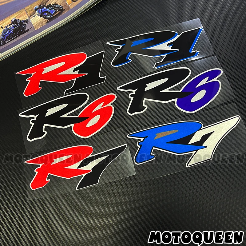 For YZF R1 R6 R7 YZFR1 YZFR6 YZFR7 Sticker Motorcycle Fairing Body Tank Side Label Logo Decoration Reflective Decals Stickers