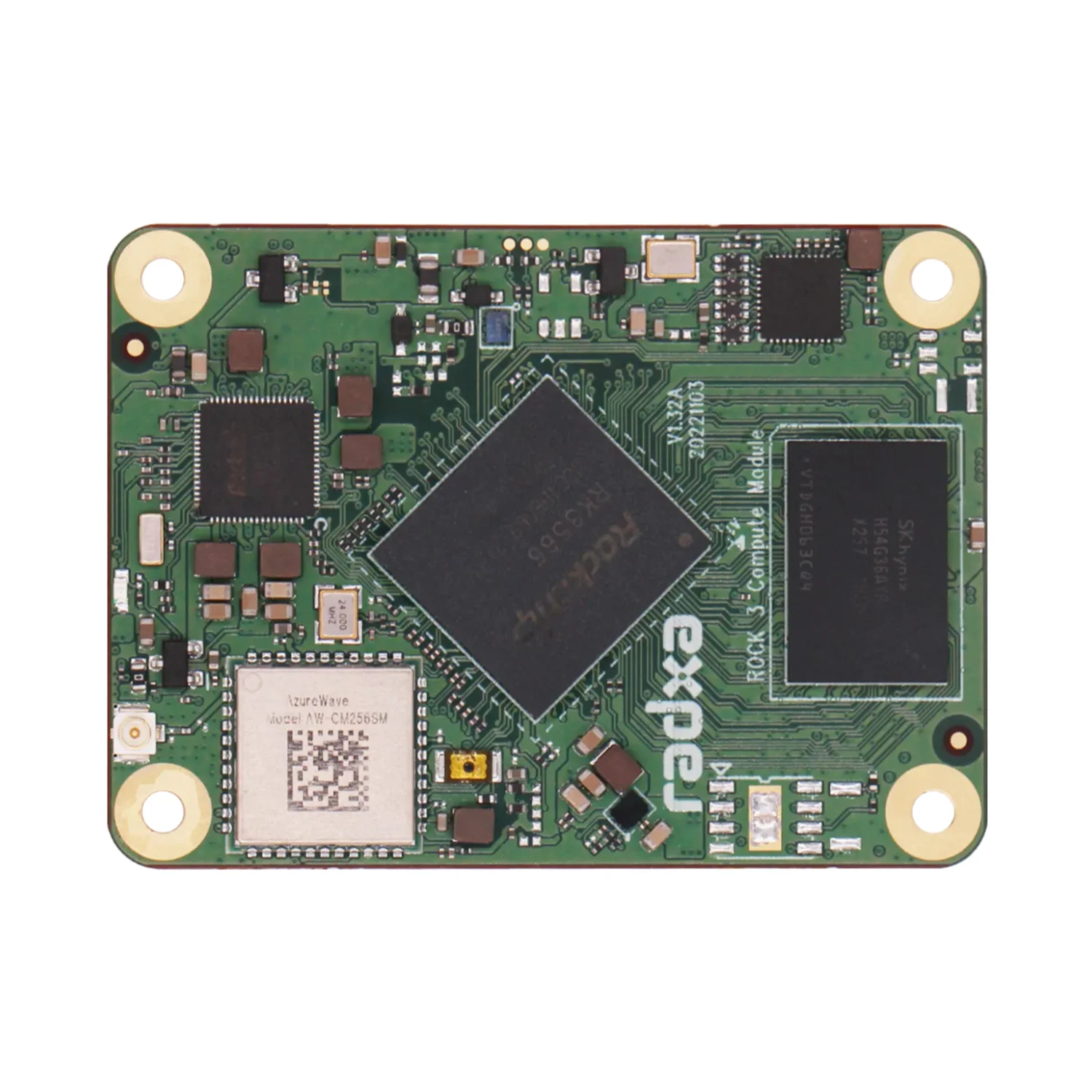 Imagem -02 - Módulo de Computação Radxa Cm3 Baseado em Rockchip Rk3566 Soc Quad-core Arm Cortex-a55compatível com Rodapé Raspberry pi