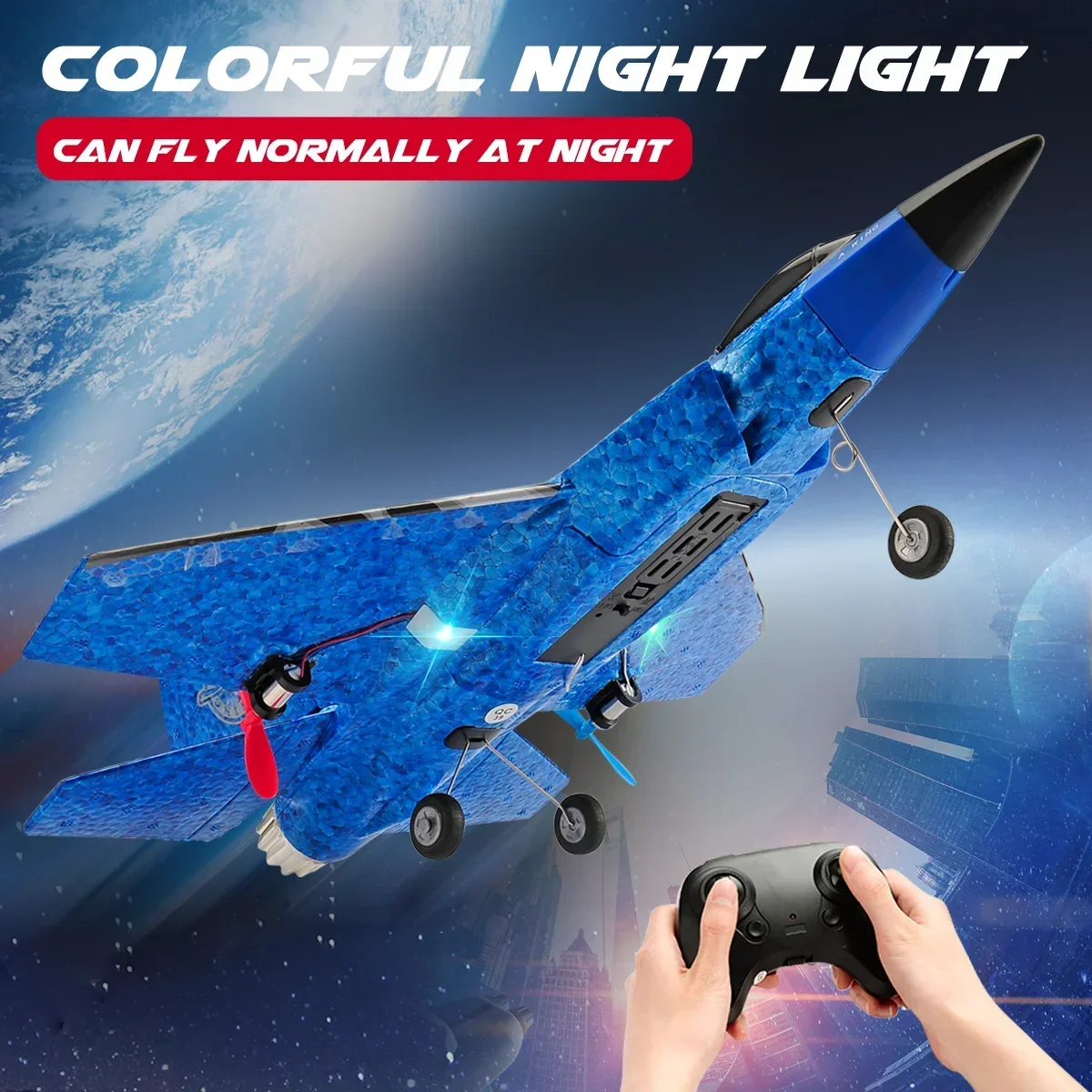 Modelo de aeronave de controle remoto para crianças, avião RC, F35 Fighter, espuma EPP, planador voador, brinquedos de avião, presente para meninos, 2.4G