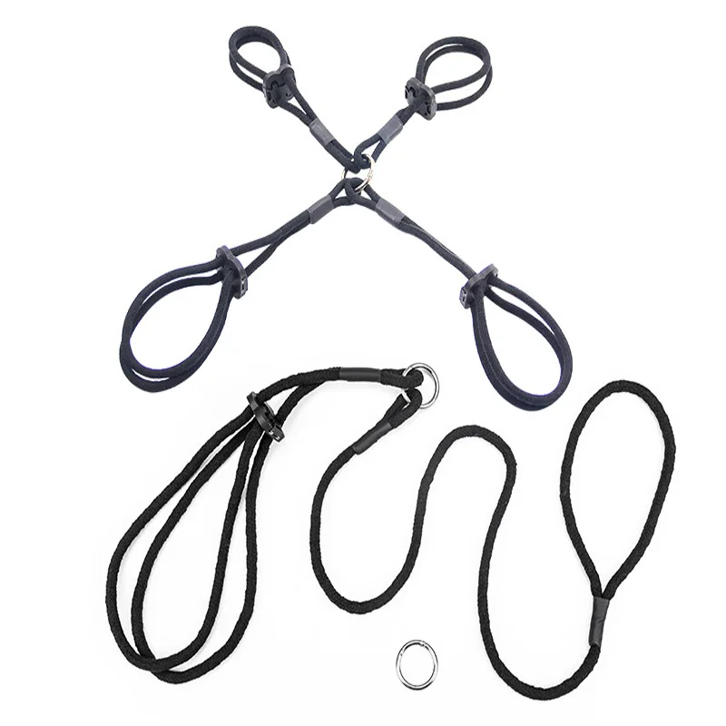 

Adjustable Nylon Handcuffs BDSM Bondage Restraints Sex Slave Harness Leg Tied Up Footcuff Adult Game Bondage Ropes Hand Cuff