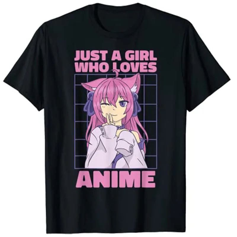Camiseta de Anime para Chicas, Estilo Otaku, Diseño Japonés, Manga Y2K, Frases y Citas, Moda Verano