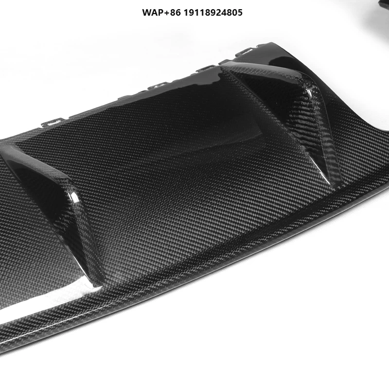

Carbon Fiber Black Rear Bumper Diffuser Spoiler Bodykit Fit for A3 S3 4-doors Only 2014