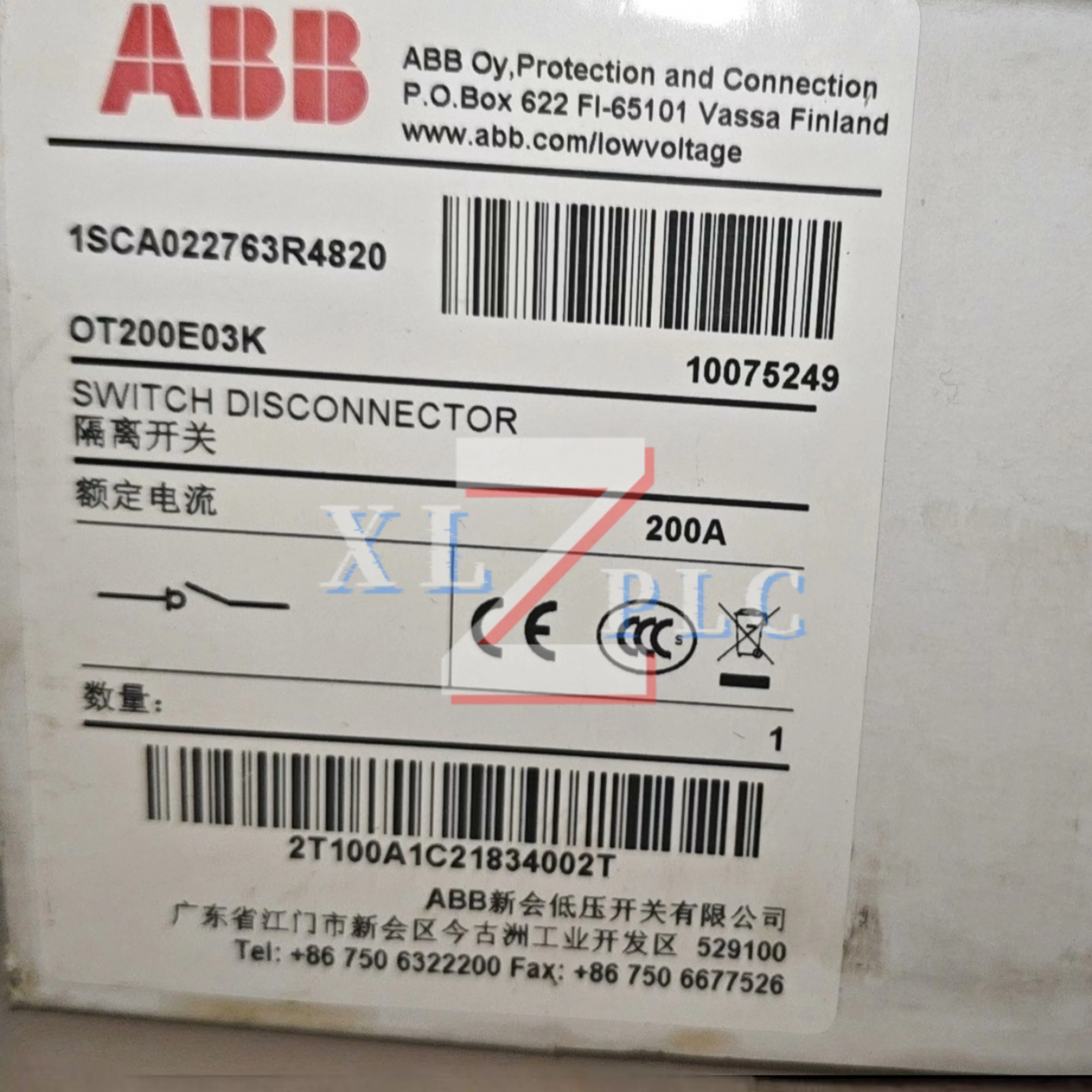 

Новый оригинальный разъединитель OT160G03P 1SCA135139R1001 OT200E03K 1SCA022763R4820